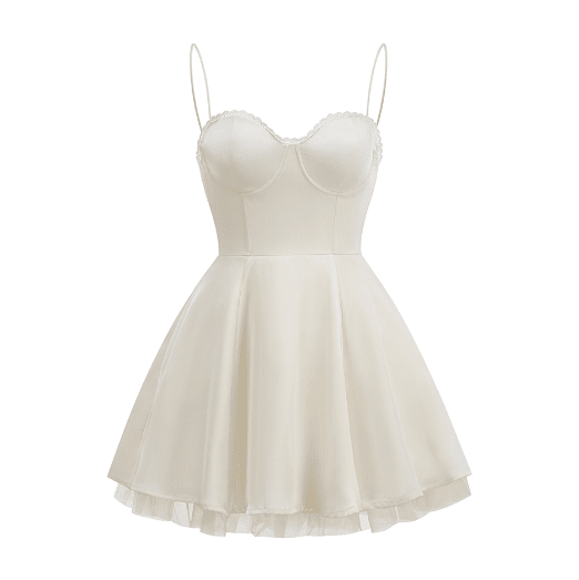 Saski Cream Mini Dress