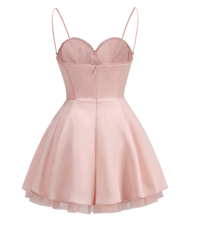 Saski Pink Mini Dress