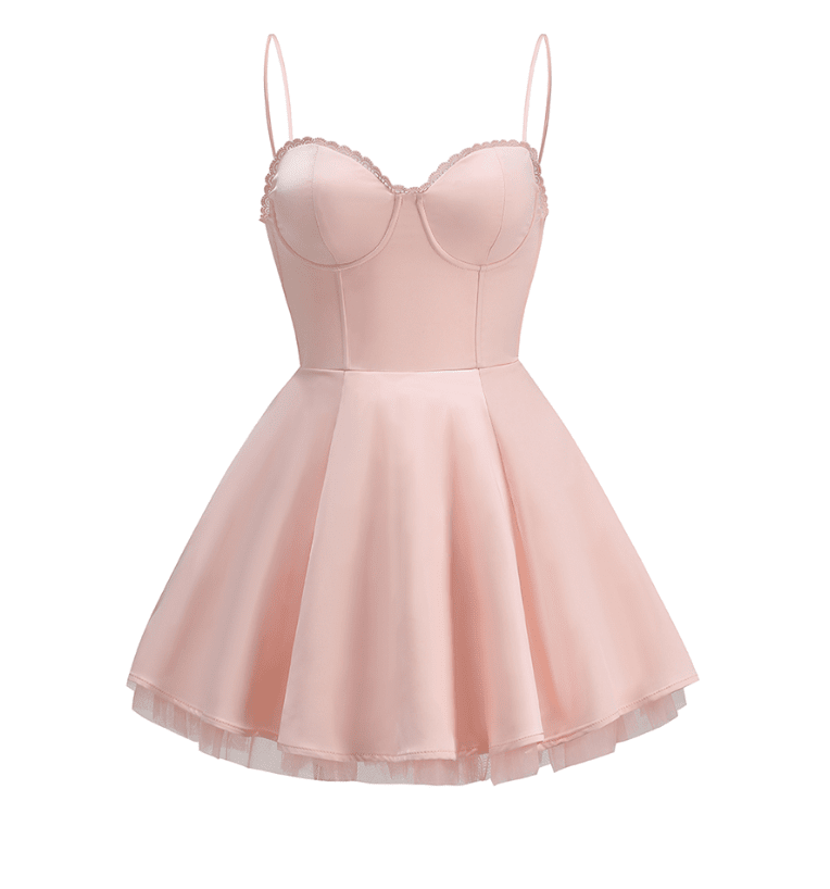 Saski Pink Mini Dress