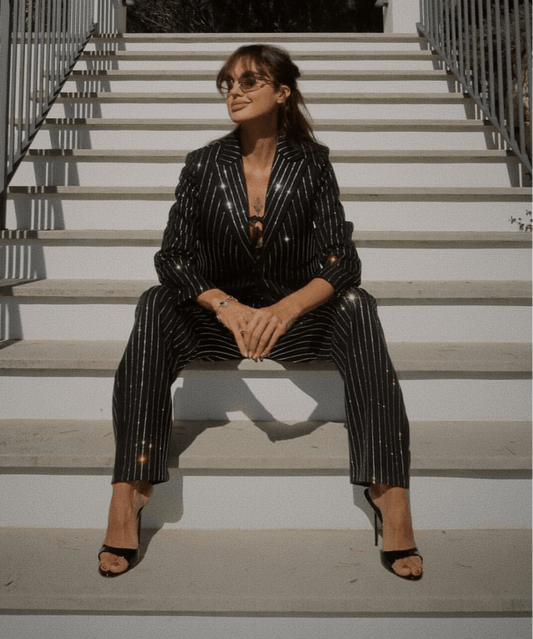 Janeva Black Two Piece Set
