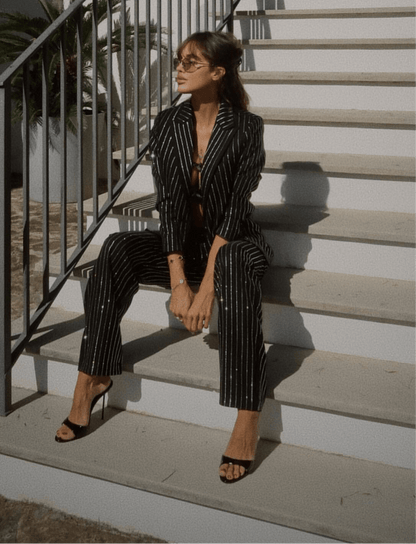 Janeva Black Two Piece Set
