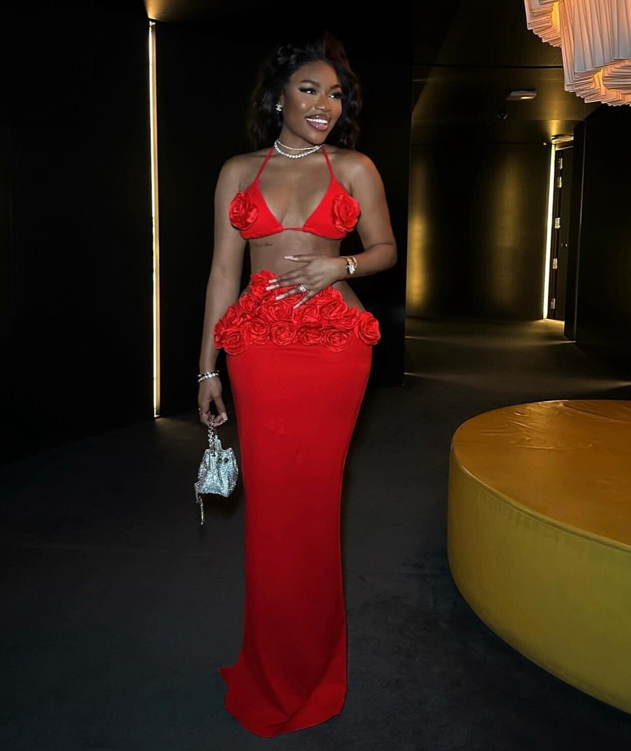 Nica Red Two Piece Set