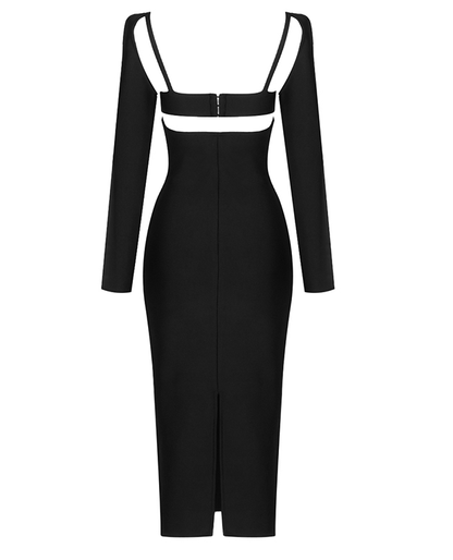 Safi Black Midi Dress