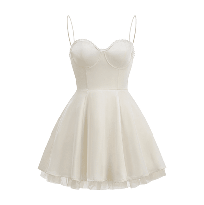 Saski Cream Mini Dress