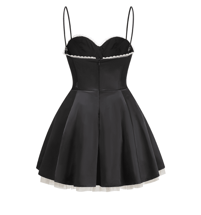 Saski Black Mini Dress