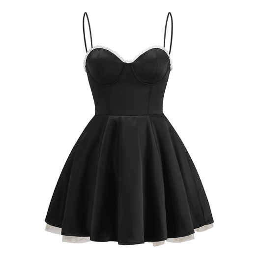 Saski Black Mini Dress