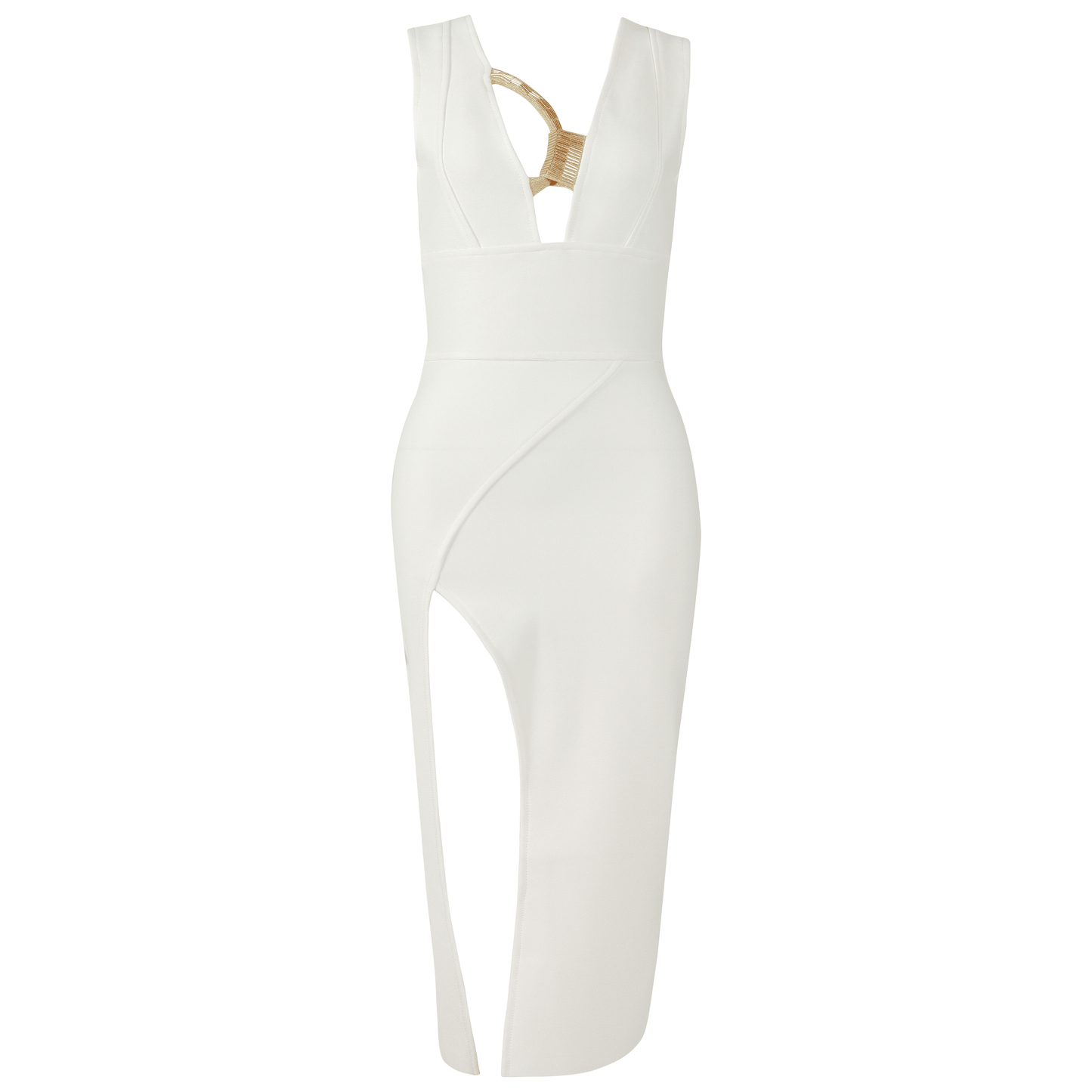 Anush White Midi Dress