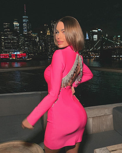 Noelia Pink Mini Dress